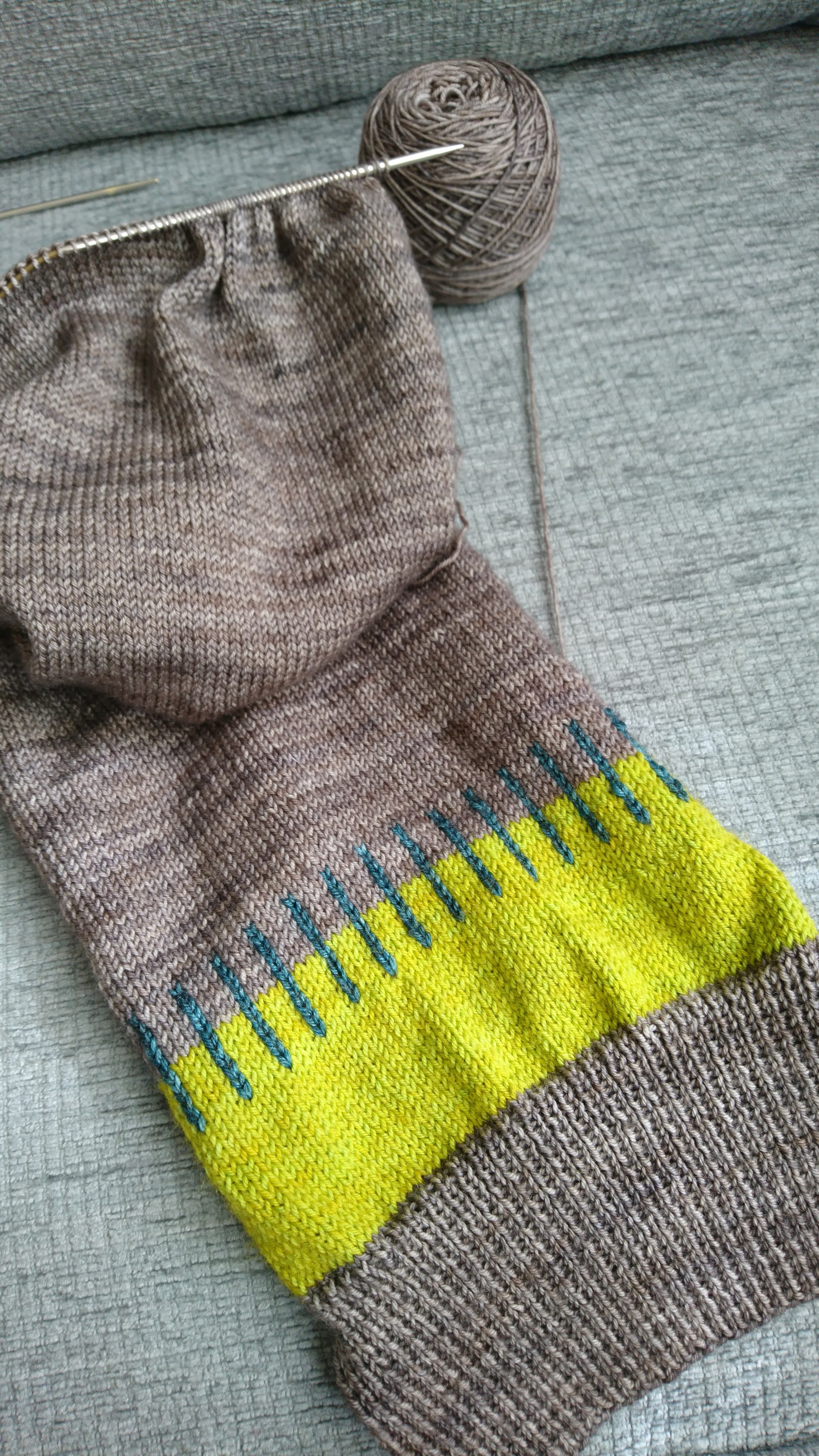 A knitted sleeve